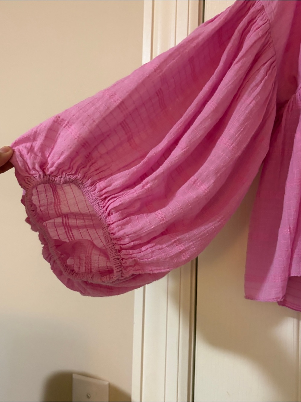 Free People Pink Billowy Peasant Top - Picture 4 of 10